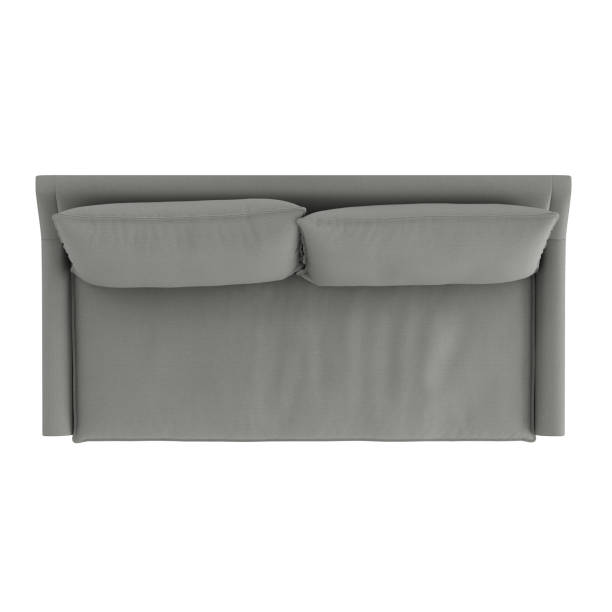 istock Gray cloth sofa top view on an isolated background. 3d rendering 1185104709