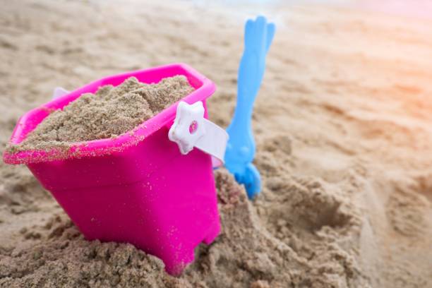 istock Kids toys for playing on the beach on vacation 1185106418