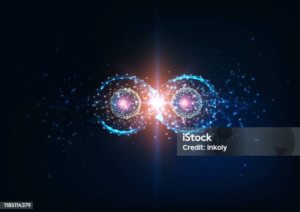 Futuristic Infinity Symbol Quantum Entanglement Future Physics Science Concept Stock Illustration - Download Image Now