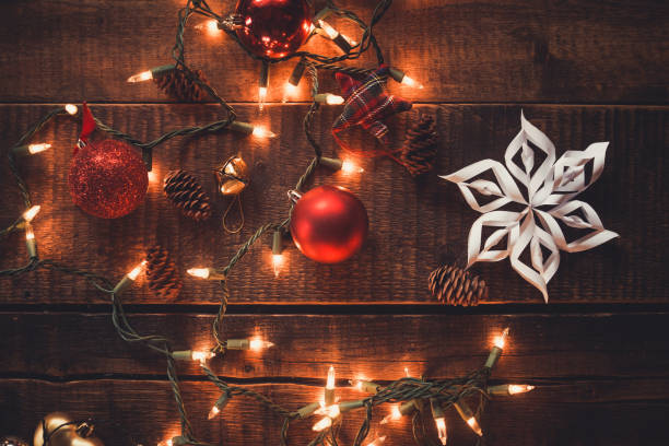 istock Christmas lights and Ornaments 1185116442