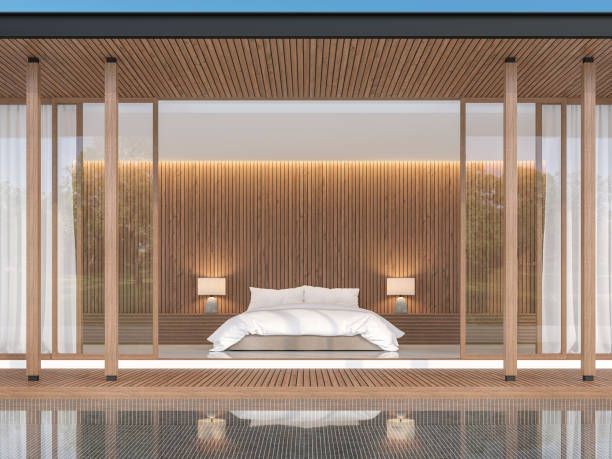 istock Bedroom in modern contemporary style 3d render 1185130732
