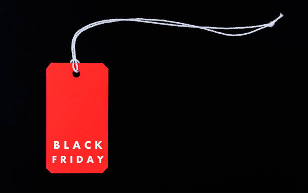istock Online shopping, Promotion Black Friday text on red tag label 1185133148