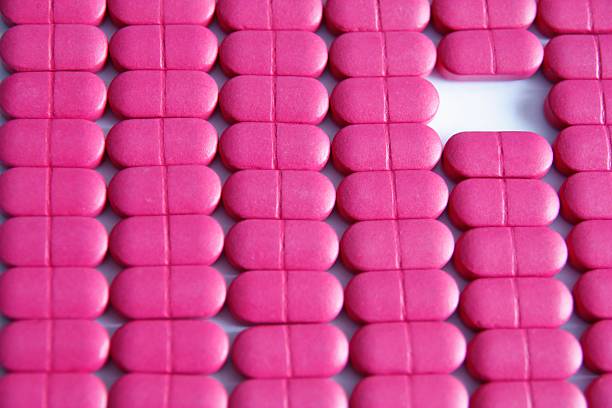 Pink Tablets . stock photo