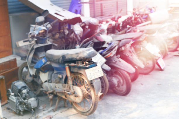 istock Blur photo of classic old motorcycle 1185135861