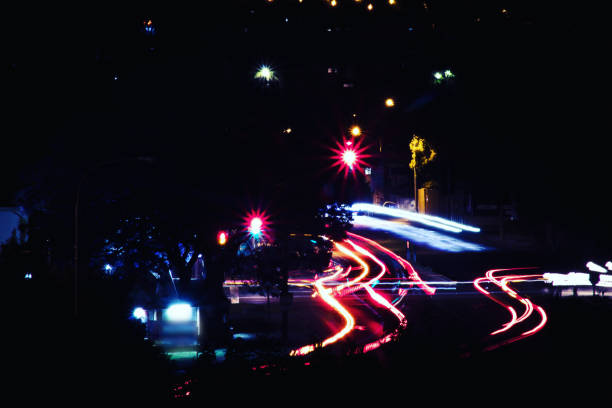 istock Long exposure traffic in city at night 1185137499