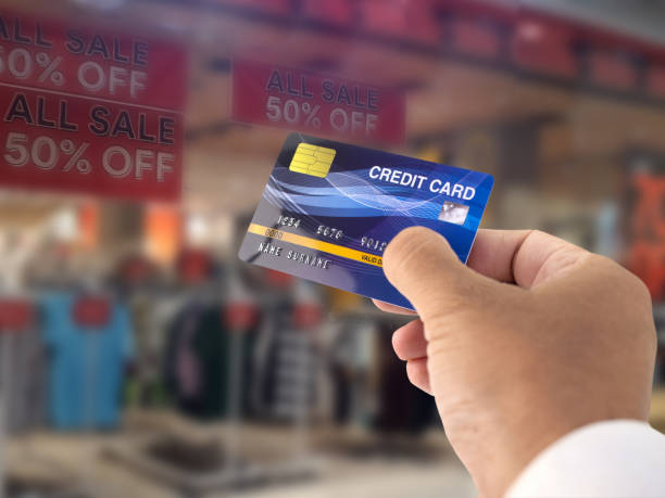 istock Credit card and shopping. 1185140743