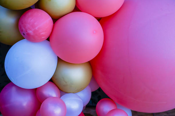 istock purple and pink Balloons Arches for wedding 1185144620