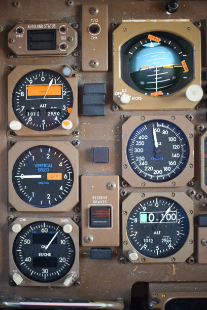 istock Commercial airplane instruments. Close up. 1185154516