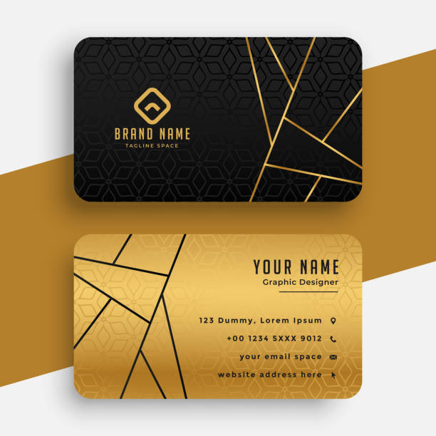Black And Gold Luxury Vip Business Card Design Template Stock Illustration  - Download Image Now - Istock