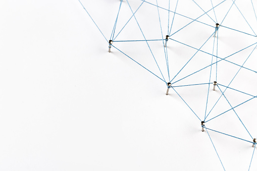 String Communication A Large Grid Of Pins Connected With String Communication Technology ...