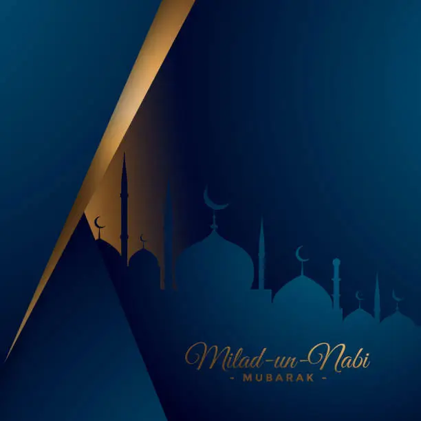 Vector illustration of milad un nabi islamic festival greeting design background