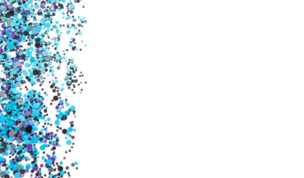 istock Background with small sparkling sequins on white background. Blue glitter 1185164998