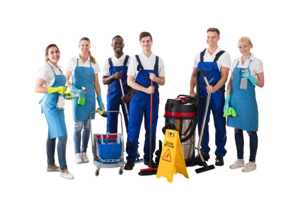 istock Group Of Professional Janitor Against White Background 1185169981