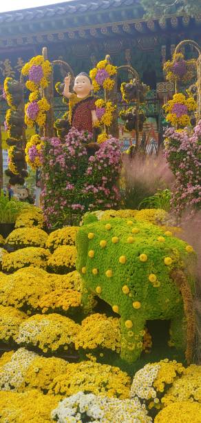 istock Jogyesa with chrysanthemum in Seoul 1185171052