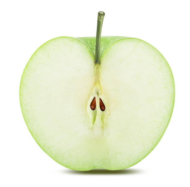 istock Green apple isolated on white background with clipping path 1185171183