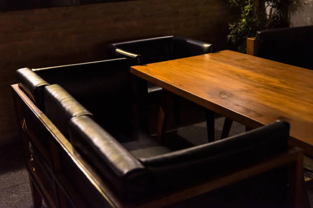istock Dining tables in the Dark Corner restaurant 1185172152