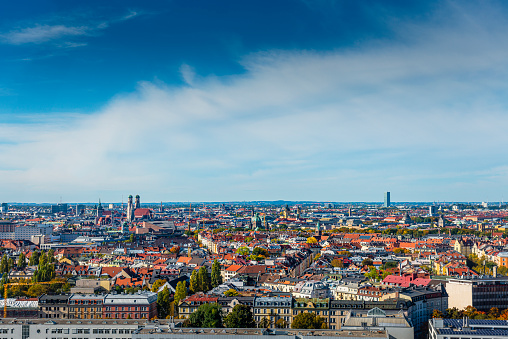 panoramic view over Munich