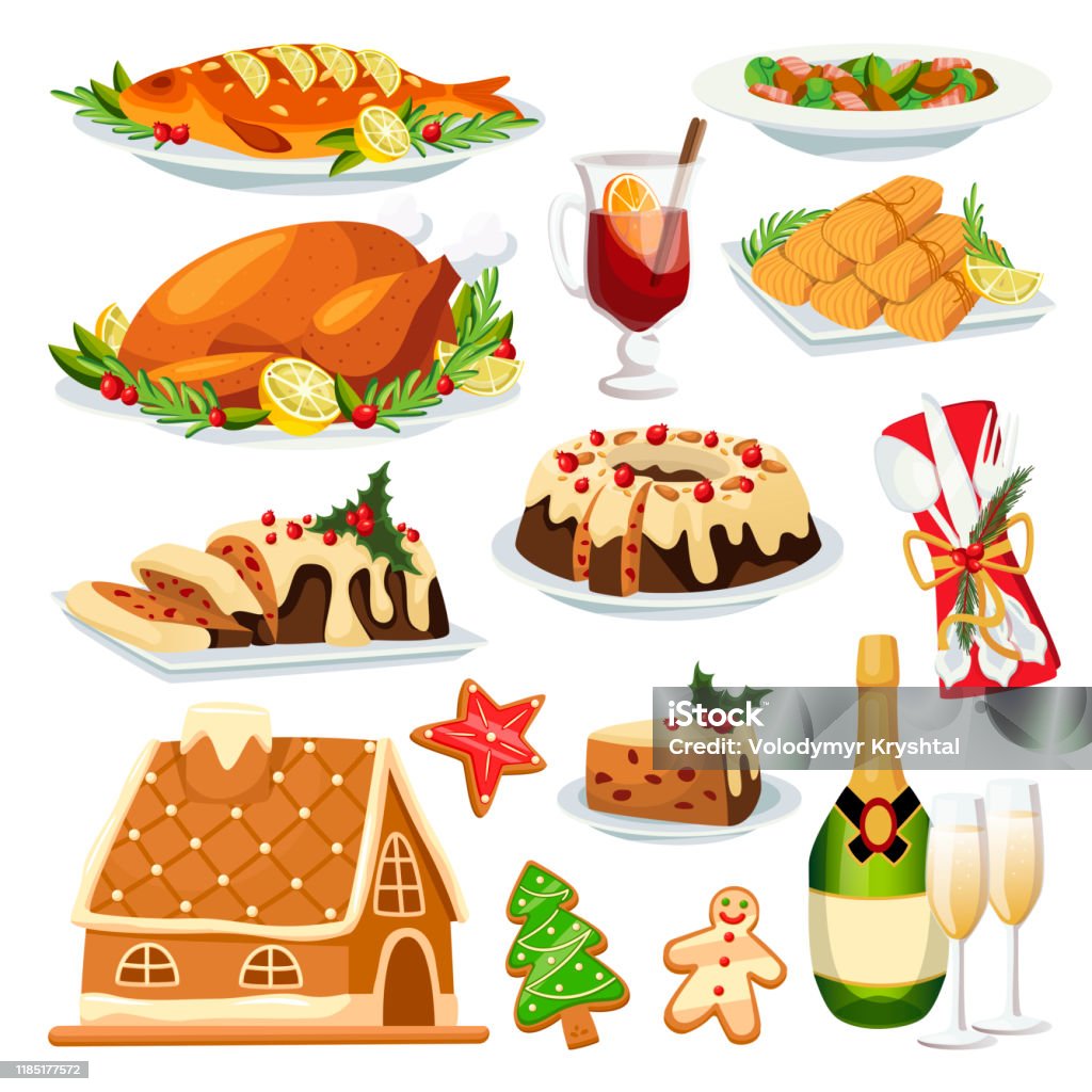 Ilustración de Elementos De Diseño De Menú Navideño De Navidad O Año Nuevo Ilustración Vectorial De Dibujos Animados Planos Comida Casera Tradicional y más Vectores Libres de Derechos de Navidad - iStock Ilustración de Elementos De Diseño De Menú Navideño De Navidad O Año Nuevo Ilustración Vectorial De Dibujos Animados Planos Comida Casera Tradicional y más Vectores Libres de Derechos de Navidad - iStock
