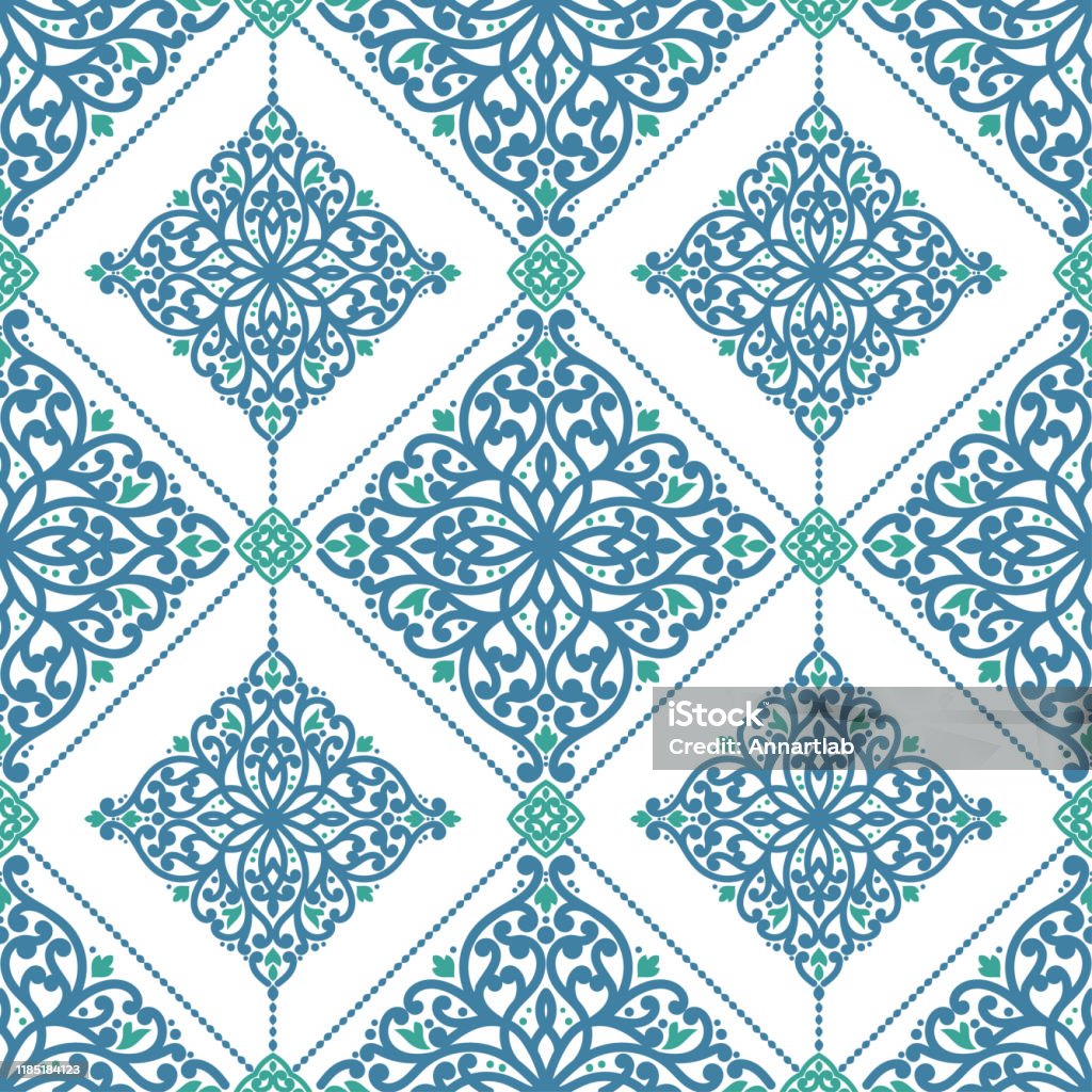 Mô Hình Vector Cổ Điển Màu Xanh Lá Cây Và Xanh Dương Hình Nền Kết ...