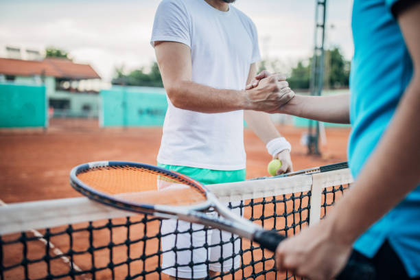istock Tennis players  handshake 1185191017