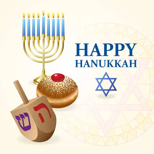 Vector illustration of Hanukkah Celebration