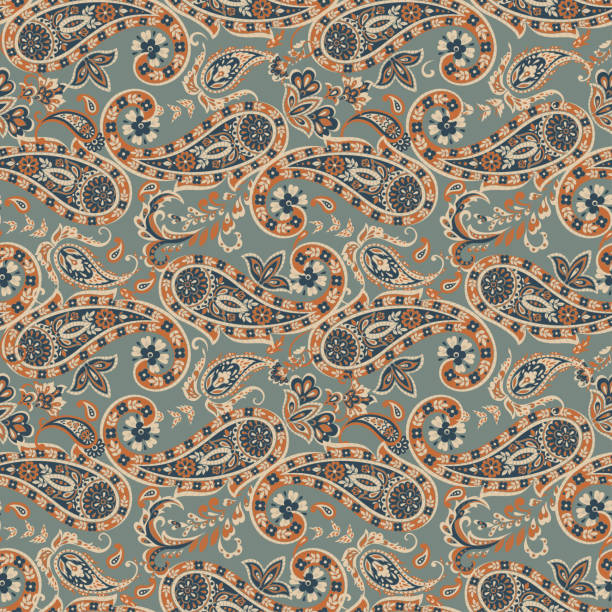 istock Seamless pattern with paisley ornament. Ornate floral decor. Vector illustration 1185196856