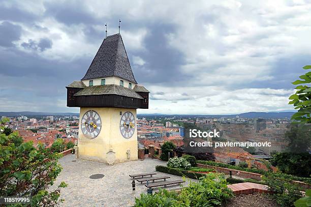 Foto de O Torre Do Relógio Em Graz e mais fotos de stock de Graz - Graz, Cidade, Europa - Locais geográficos