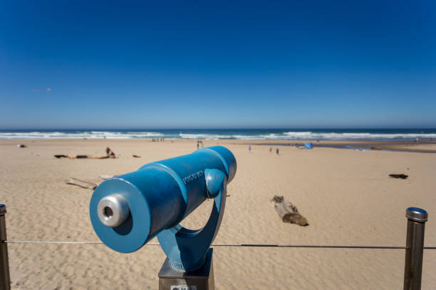istock Coin operated telescope at a beach on the Oregon coast. 1185202755