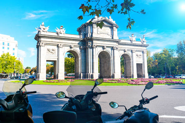 istock Famous square Puerta de Alcala, in Madrid. Spain 1185210715