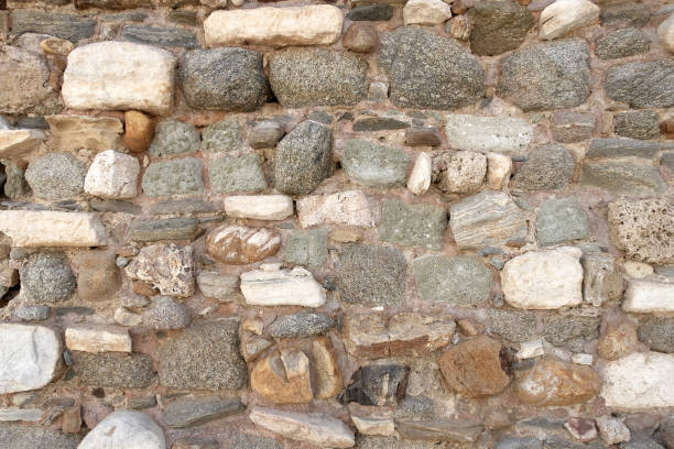 istock Detail view of a textured rock wall 1185211341