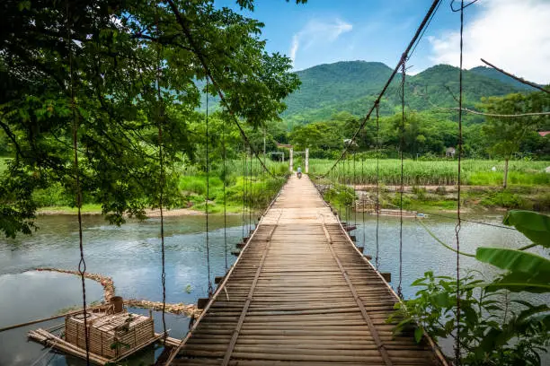 Photo of Bridge at Pu Luong, Mai Chau in northern Vietnam.