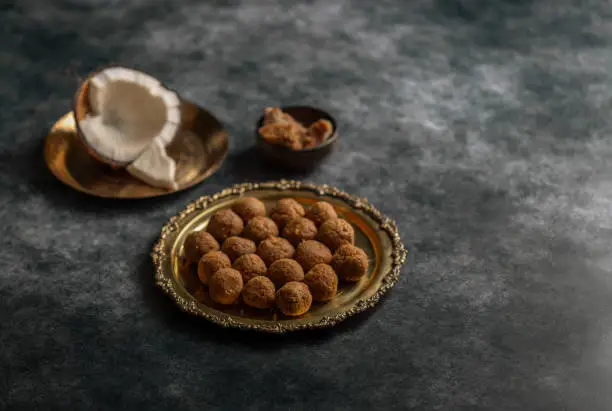 Photo of Homemade Coconut Laddoo / Sweet Laddu made with coconut and jaggery