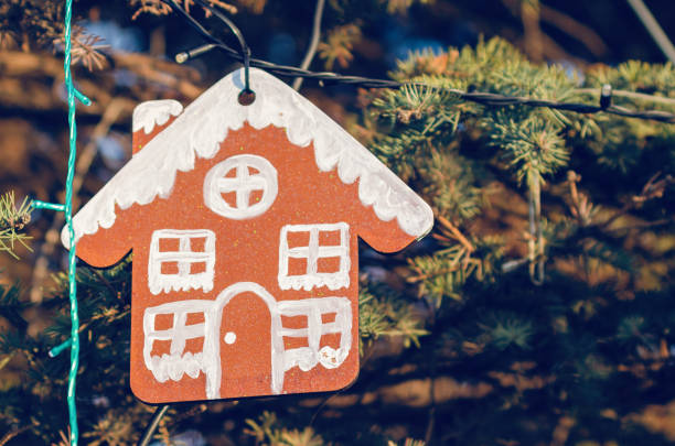 istock Christmas toys on a Christmas tree branch 1185212668