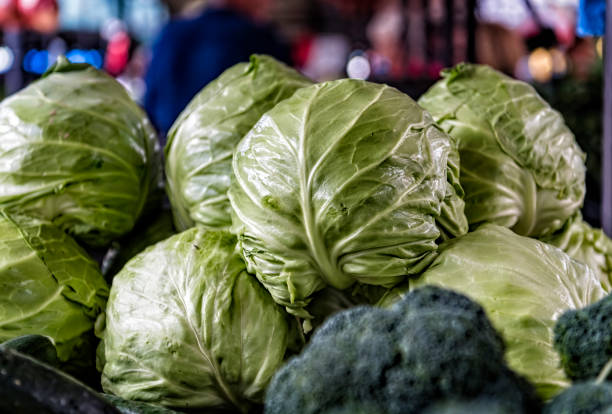 istock Cabbage  at the Market Stall 1185213942
