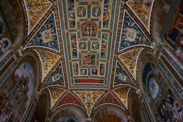 istock Biblioteca piccolomini ceiling Siena cathedral Italy 1185220488