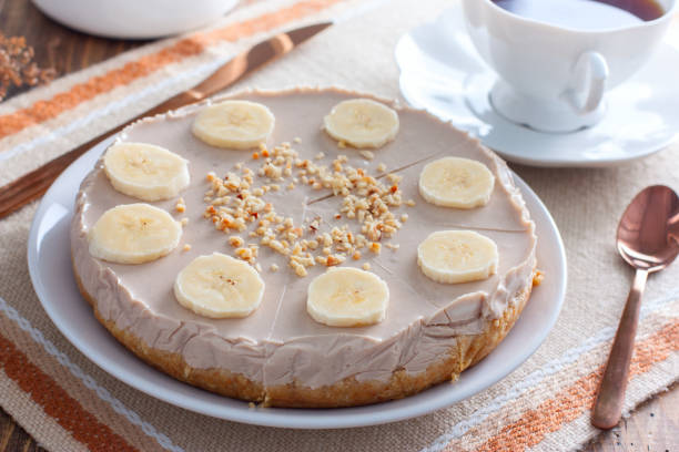 istock Homemade Banana Cheesecake Without Baking, Horizontal 1185222301