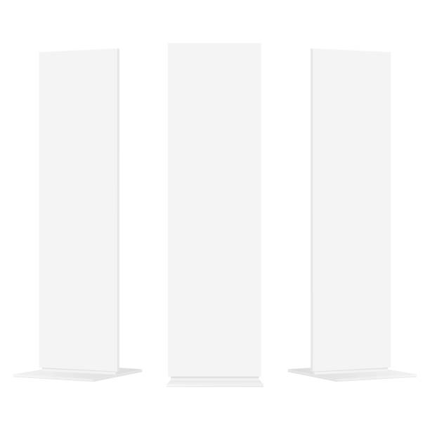 白い背景に隔離された広告トーテムのセット - トーテムポール点のイラスト素材／クリップアート素材／マンガ素材／アイコン素材