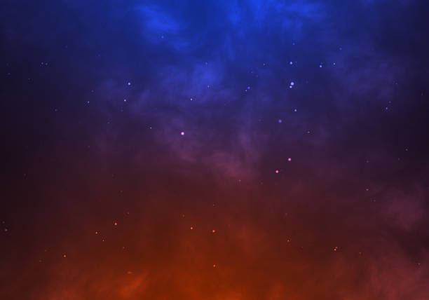 istock Red fire versus blue ice smoke dynamic abstract background with star vertex swirl movement texture 1185223381