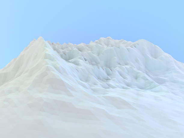 istock Abstract polygonal white landscape with mountains, hills. 3D 1185227698