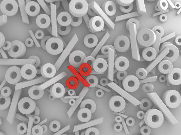 istock Seasonal sales background with percent discount pattern. 3D 1185227789