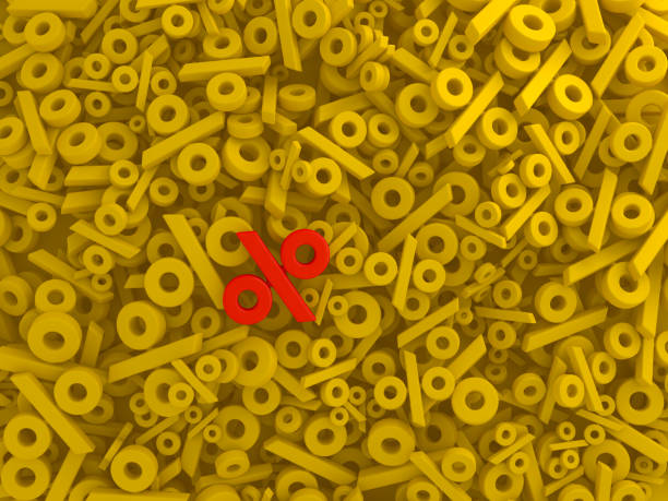 istock Seasonal sales background with percent discount pattern. 3D 1185227791