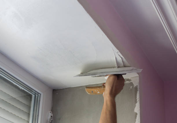 istock House painter skimming wall beside window 1185228936