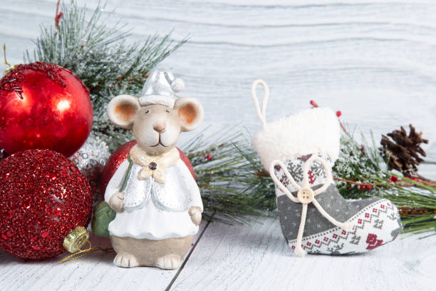 istock New year and Christmas card. Copy space. 1185229315
