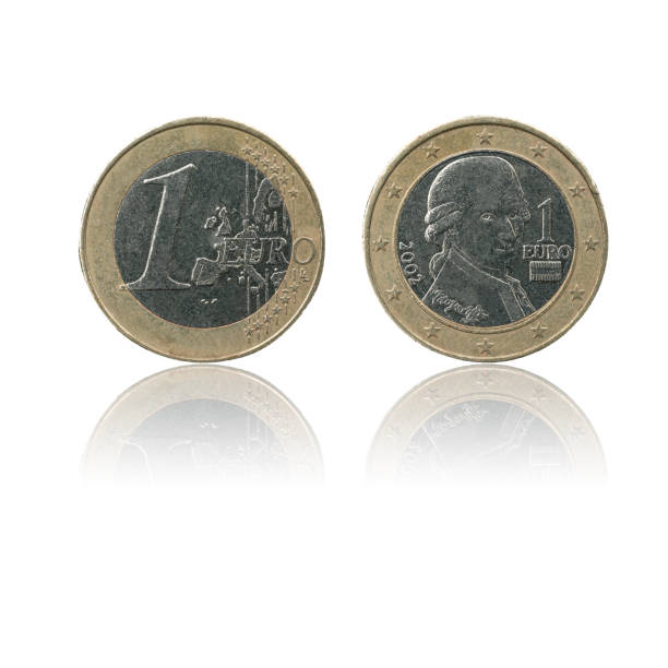 istock 1 Euro currency coin isolated on white background with reflection. 1185229413