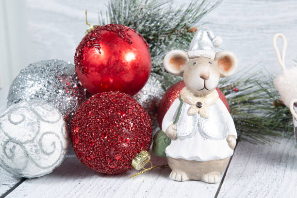 istock New year and Christmas card. Copy space. 1185229435