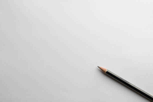 istock Wooden pencil black color on white background 1185230815