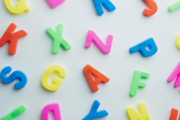 istock Letter to learn spelling,Colorful letter help children to learn on white background 1185230904