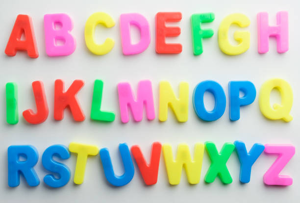 istock Letter to learn spelling,Colorful letter help children to learn on white background 1185231608