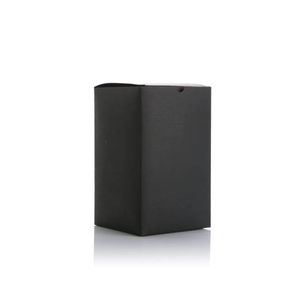 istock Black Paper Cup or Speaker Packaging Isolated on White Background. 1185232947