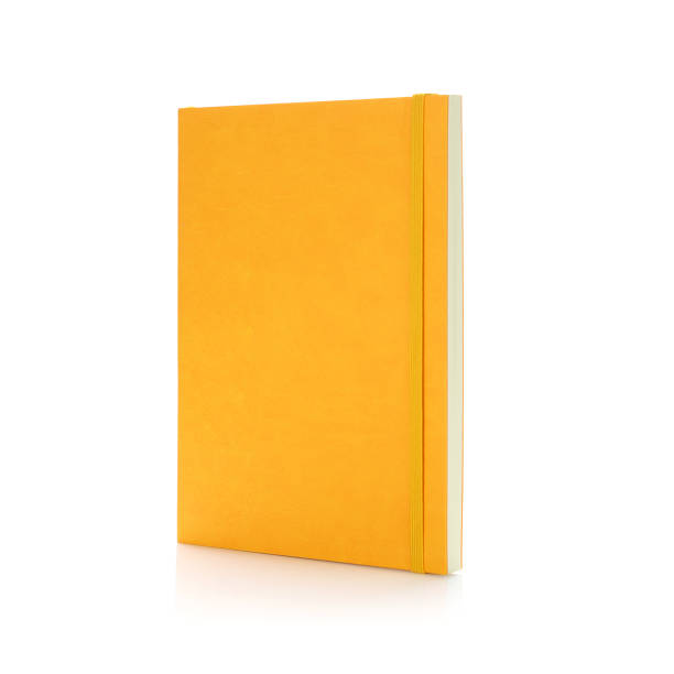 istock Yellow Hard Cover Notebook Isolated on White Background. 1185232973